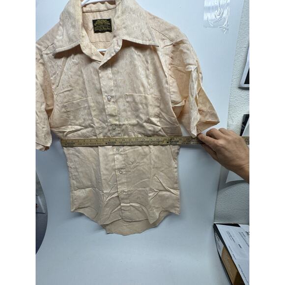 Vintage Sears Perma-Press Medium SHORT Sleeve SHIRT Wide Collar MADE IN JAPAN - Picture 8 of 11